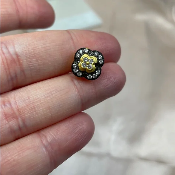 Frieda Rothman Sterling Silver Clover Cluster Stud Earrings - NEW - Picture 9 of 9